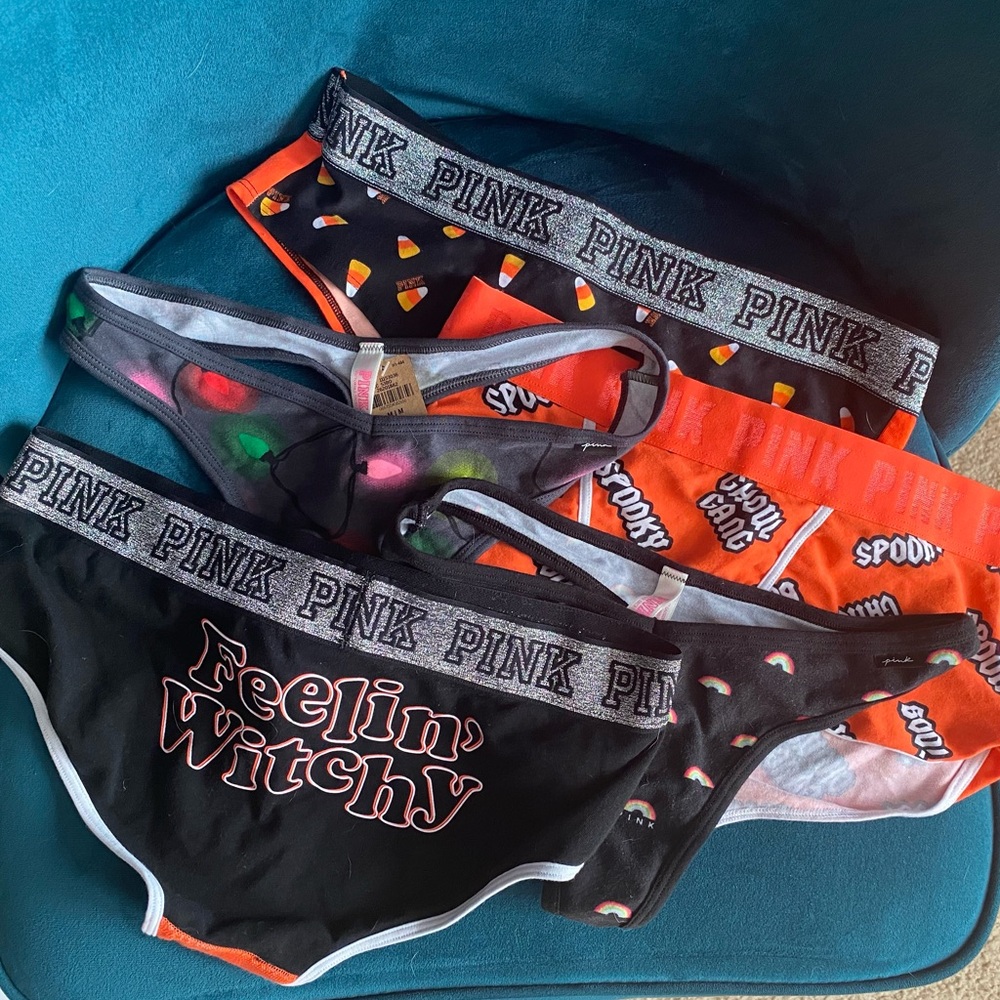 5 pairs PINK holiday underwear